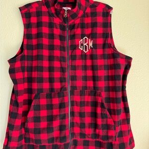 Marley Lilly Red and Black Checkered vest